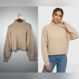 Rodebjer Falala Alpaca Turtleneck Sweater Beige Small